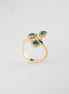 Anillo Sienna Esmeraldas y Diamantes 18k oro amarillo/  Talla: 7 E:0,13 QTS - D:0,07 QTS Nacional