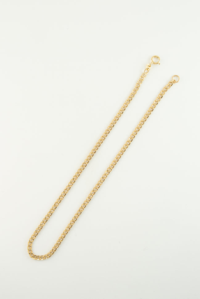 Pulsera Cubana Oro Amarillo 18k / ITA02 / M: 19 cms x 3 mm / P: 1 gr