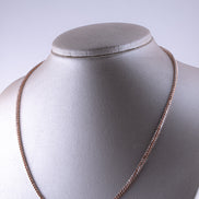 Cadena Franco Diamantada Bicolor (Oro Rosado - Blanco) 18k - ITA162 - 50 cms - P: 23 gr