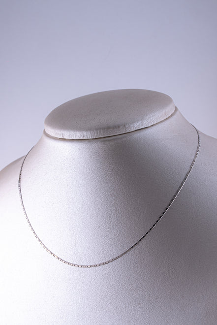 Cadena Escalera Oro Blanco 18k /ITA77/ 40 cms / P: 1,7 gr