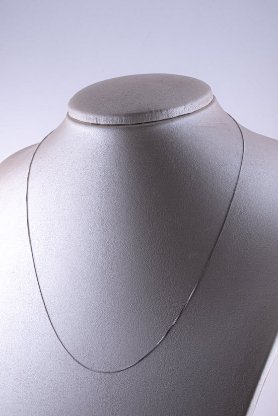 Cadena Veneciana 1 mm 18k oro blanco / 1,54 gr - 50 cms - Italiano