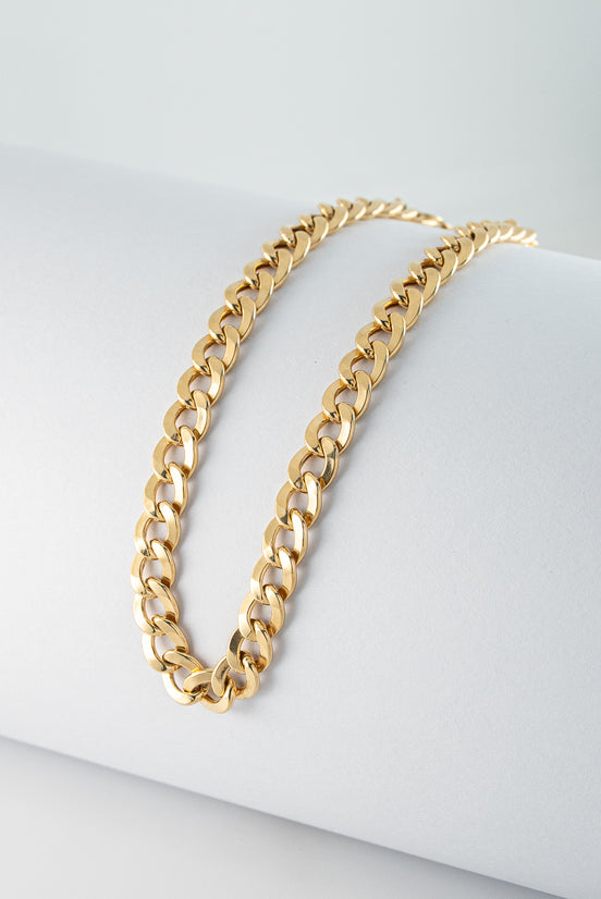 Pulsera Cubana Oro Amarillo 18k / ITA02 / M: 21 cms x 6 mm / P: 6,3 gr