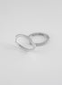 Candongas Ovalada Circones Oro Blanco 18k / NA08 / M: 1.3 cms / P: 1.8 gr