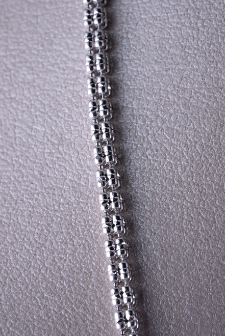 Cadena Ice Diamantado Oro Blanco 18k / ITA266 / 70 cms / P: 18,9 gr
