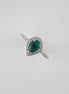 Anillo Esmeralda y Diamantes Oro Blanco 18k  / AED23 / T:6 / E: 0,62 quilates D:0,20 quilates