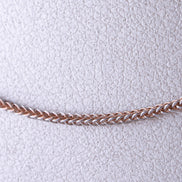 Cadena Franco Bicolor (Oro Rosado - Blanco) 18k / ITA163 / 50 cms / P: 2,4 gr