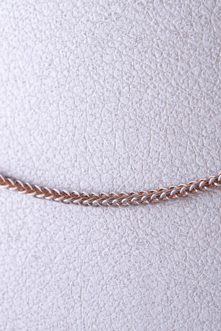 Cadena Franco Bicolor (Oro Rosado - Blanco) 18k / ITA163 / 50 cms / P: 2,4 gr