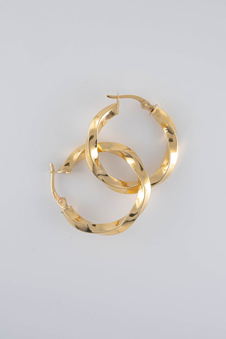 Candongas Melcocha Oro Amarillo 18k / NA08 / M: 2,8 cms / P: 4.28 gr