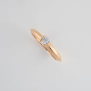 Anillo Compromiso Oro Rosado 18k Circon / NA64 / T:6 / P: 2,5 gr