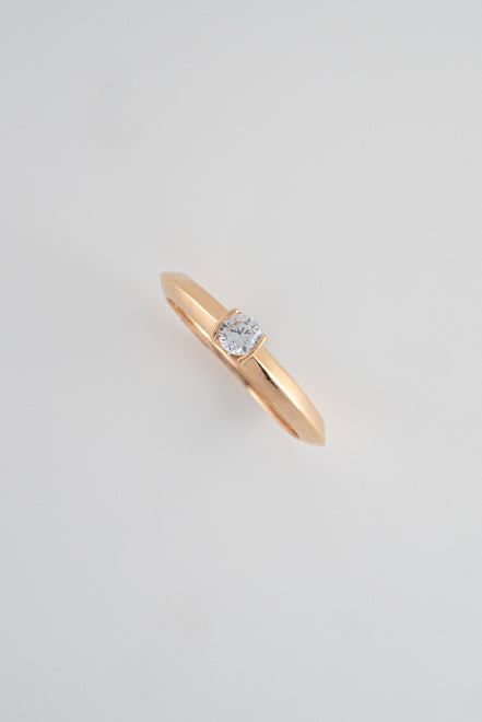 Anillo Compromiso Oro Rosado 18k Circon / NA64 / T:6 / P: 2,5 gr