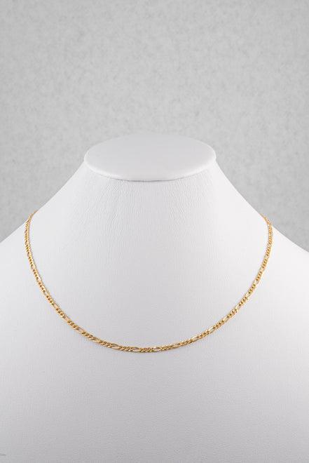 Cadena Figaro Oro Amarillo 18k / ITA09 / 45 cms / M: 3 mm / P: 2.2 gr