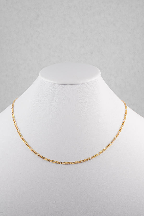 Cadena Figaro Oro Amarillo 18k / ITA09 / 45 cms / M: 3 mm / P: 2.2 gr