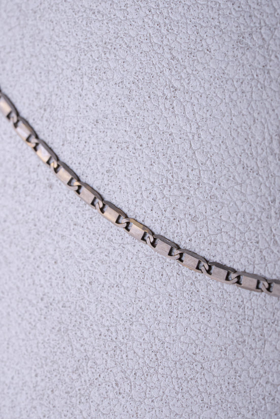 Cadena Escalera Plana 1.5 mm 18k oro blanco / 1,69 gr - 40 cms - Italiano