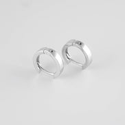 Candongas Lisas Oro Blanco 18k / NA08 / M: 1 cms / P: 1,38 gr