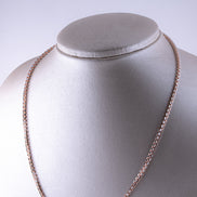 Cadena Veneciana Bicolor Diamantada ( Oro Blanco - Rosado ) 18k / ITA102 / 50 cms / P: 22,9 gr