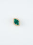 Dije Esmeralda Ovalada y Diamantes Oro Amarillo 18k / DED54 / E:0.60 quilates D:0,07 quilates / M: 1 cms x 8 mm