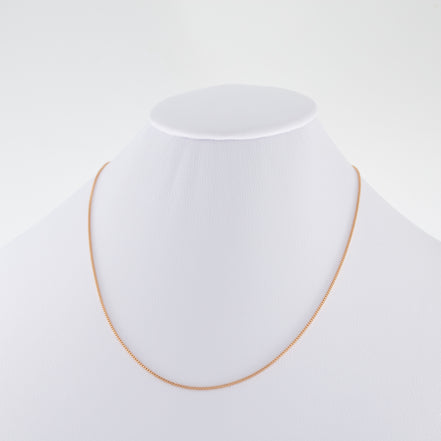 Cadena Veneciana Oro Rosado 18k / ITA90 / 45 cms / M: 1.2 mm / P: 3.1 gr