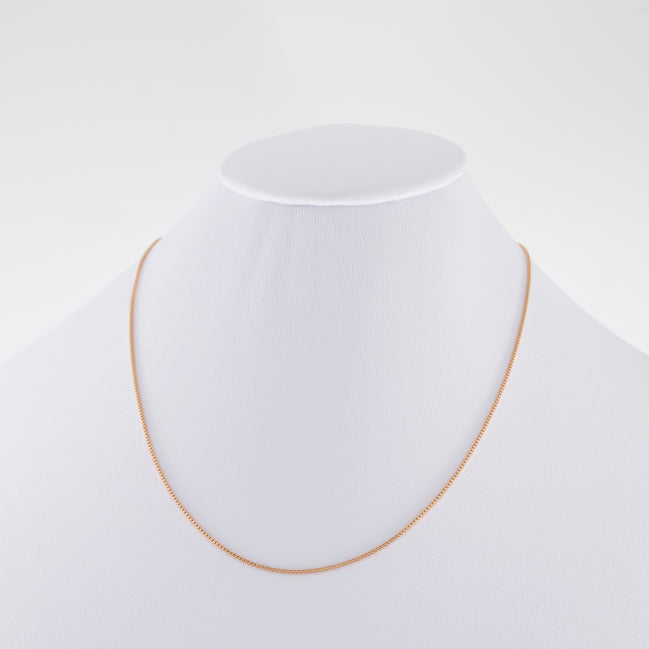Cadena Veneciana Oro Rosado 18k / ITA90 / 45 cms / M: 1.2 mm / P: 3.1 gr