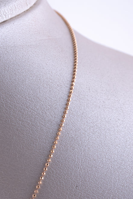 Cadena Mini Militar Oro Rosado 18k / ITA239 / 45 cms / P:2,8 gr