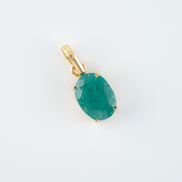 Dije Esmeralda Oro Amarillo 18k / DE47 / E:3.47 quilates / M: 2,3 cms x 9 mm