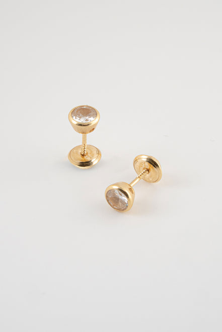 Topos Bisel Circon Blanco Oro Amarillo 18k / NA158 / M: 5 mm / P: 0,7 gr