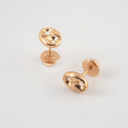 Topos GC Diamantado Oro Rosado 18k /NA09 / M: 8 mm x 6 mm / P: 0,8 gr