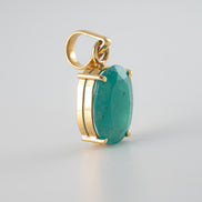Dije Esmeralda Oro Amarillo 18k / DE47 / E:3.47 quilates / M: 2,3 cms x 9 mm