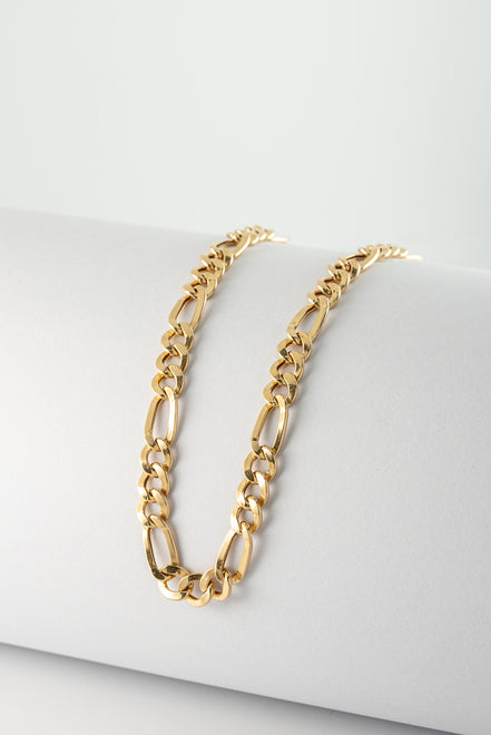Pulsera Figaro Oro Amarillo 18k / ITA02 / M: 21 cms x 7 mm / P: 6,6 gr