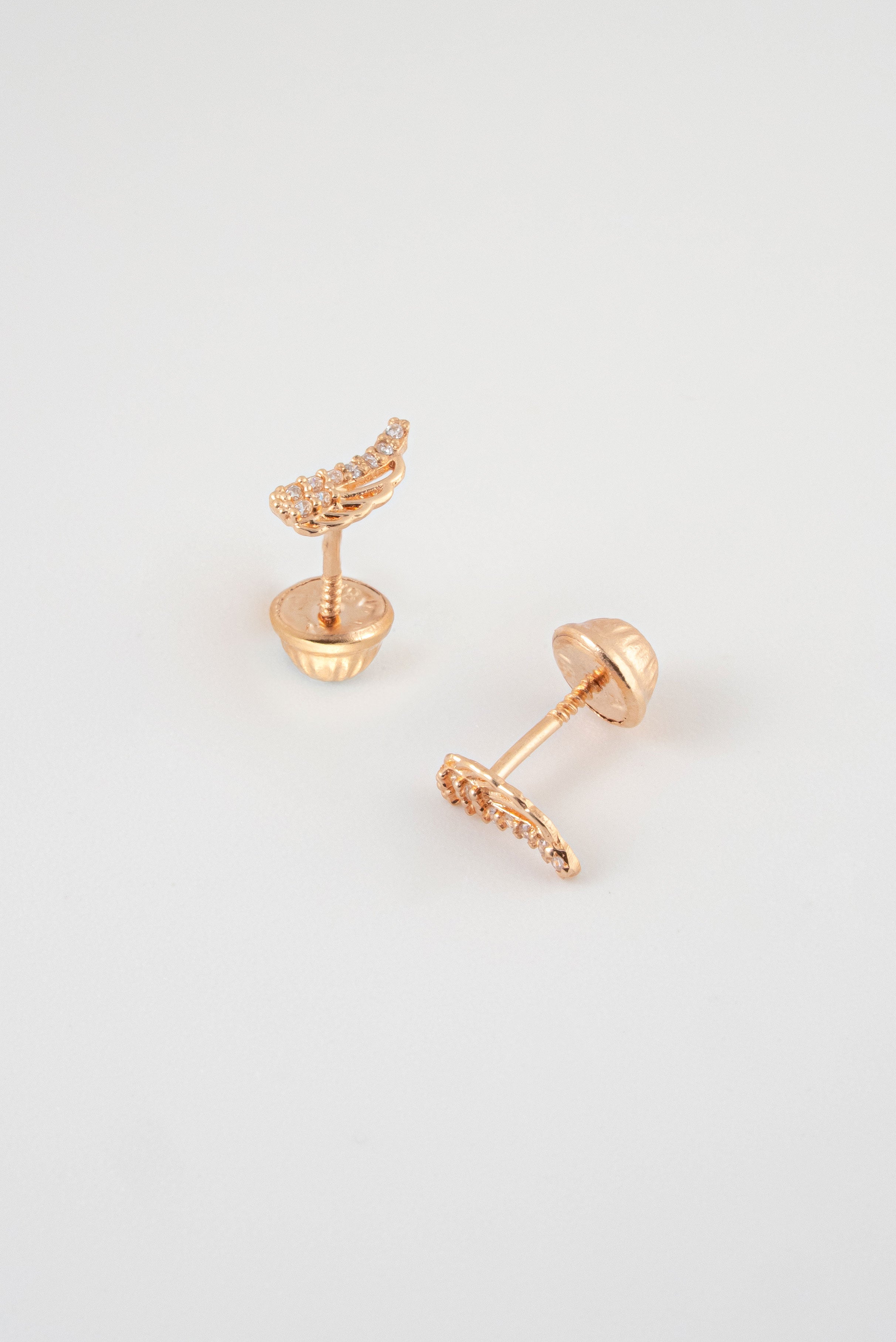 Topos Alas Circones Oro Rosado 18k / NA09/ M: 7 mm x 3 mm / P: 0,7 gr
