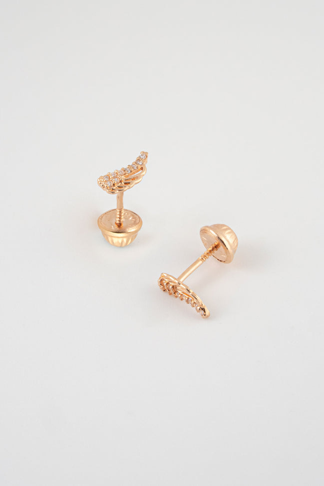 Topos Alas Circones Oro Rosado 18k / NA09/ M: 7 mm x 3 mm / P: 0,7 gr
