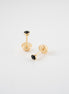 Topos Bisel Circon Negro Oro Amarillo 18k / NA15 / 3 mm x 3 mm  / P: 0,5 gr
