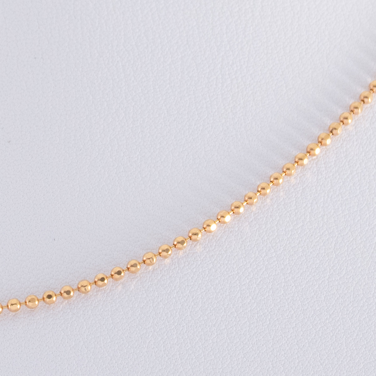 Cadena Mini Militar Diamantado Oro Rosado 18k / ITA237 / 40 cms / M: 1.5 / P: 3.5 gr