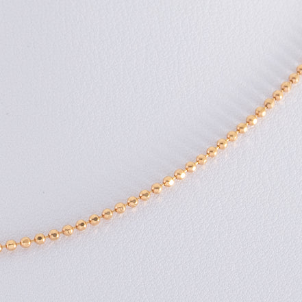 Cadena Mini Militar Diamantado Oro Rosado 18k / ITA237 / 40 cms / M: 1.5 / P: 3.5 gr