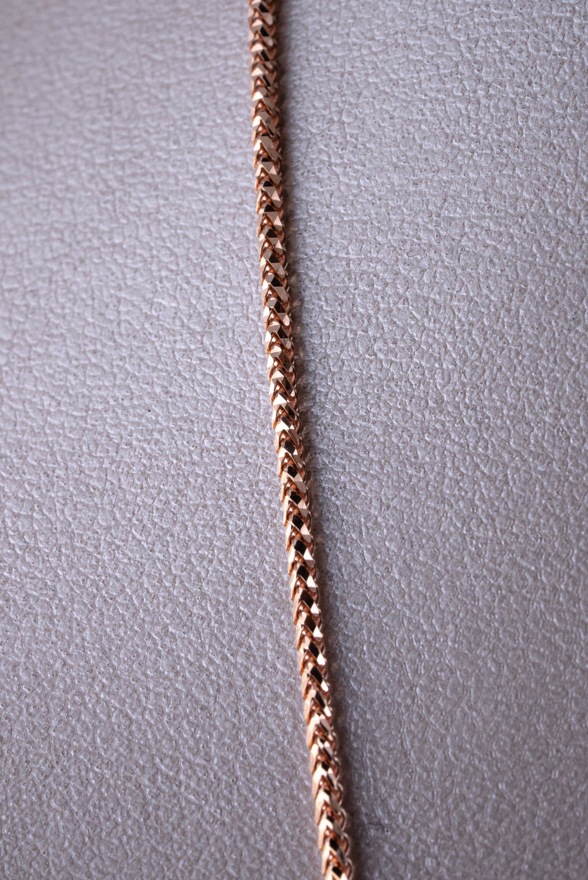 Cadena Franco Diamantado Oro Rosado 18k / ITA154 / 60 cms /P: 12,6 gr