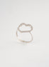 Anillo Corazon Oro Blanco 18k Circones / NA47 / T:6 / P: 2,1 gr