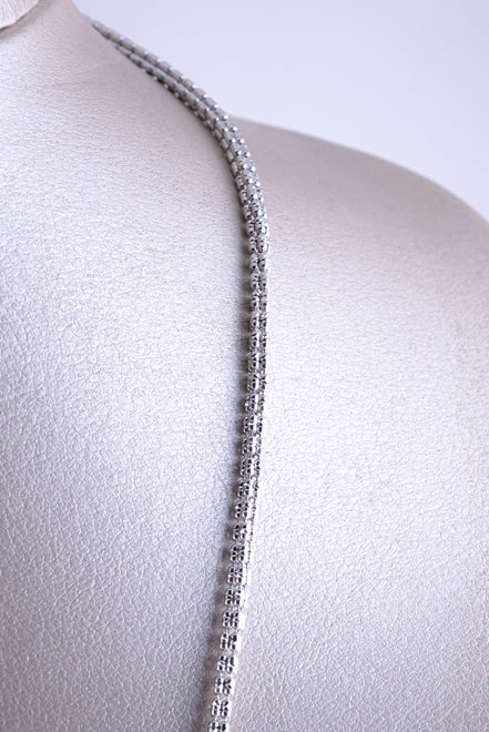 Cadena Ice Diamantado Oro Blanco 18k / ITA266 / 70 cms / P: 18,9 gr