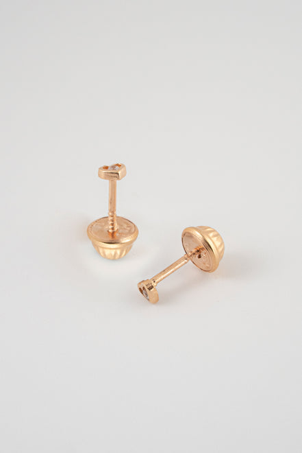 Topos Corazon Silueta Circon Oro Rosado 18k / NA09 / M: 3 mm x 3 mm / P: 0,5 gr
