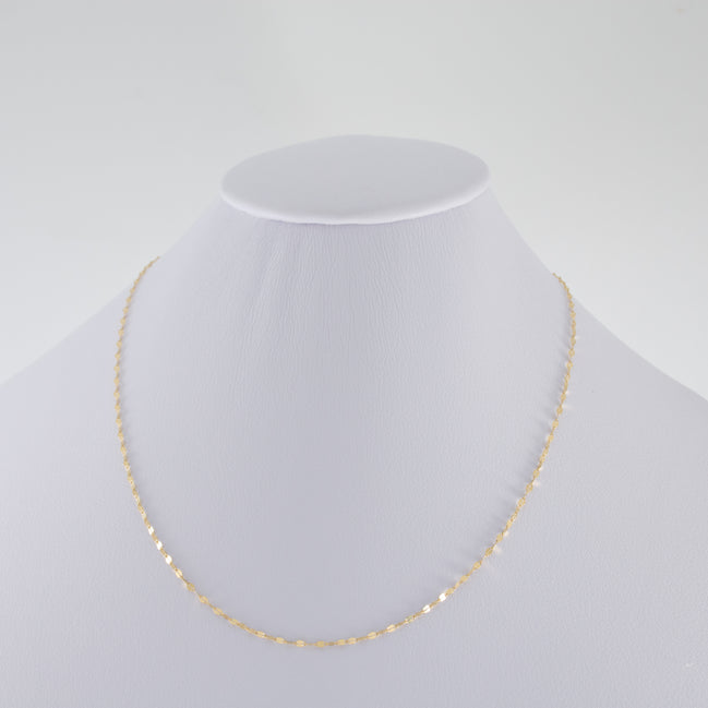 Cadena Eslabon Espejo Oro Amarillo 18k / ITA199 / 45 cms / M: 2mm / P: 1 gr