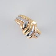 Anillo Liso Tres Oros (Amarillo- Rosado- Blanco) 18k /NA49/ T: 7/ P: 7,2 gr