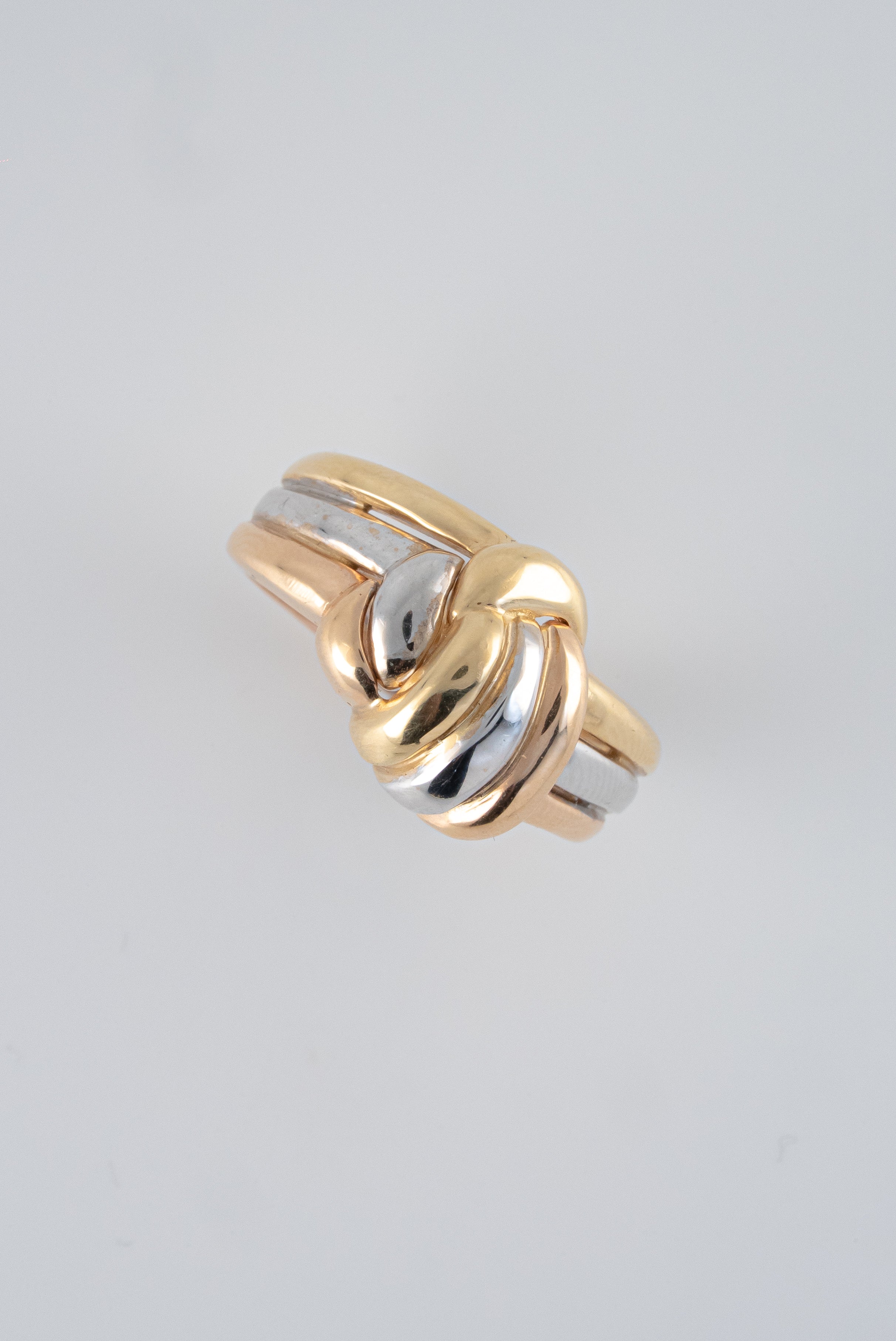Anillo Liso Tres Oros (Amarillo- Rosado- Blanco) 18k /NA49/ T: 7/ P: 7,2 gr