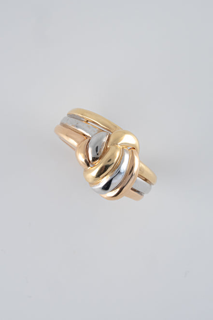 Anillo Liso Tres Oros (Amarillo- Rosado- Blanco) 18k /NA49/ T: 7/ P: 7,2 gr