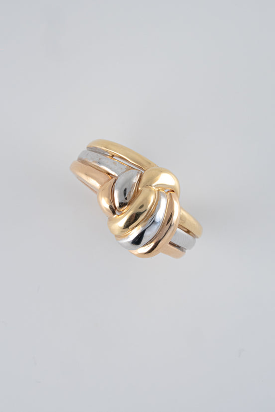 Anillo Liso Tres Oros (Amarillo- Rosado- Blanco) 18k /NA49/ T: 7/ P: 7,2 gr