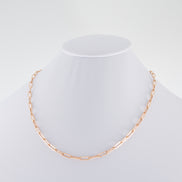Cadena Paper Clip Oro Rosado 18k / ITA120 / 45 cms / M: 3.2 mm / P: 4.5 gr