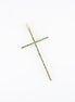 Dije Cruz Circones Verdes 18k oro rosado / 2,59 gr - M: 6 cms x 2,7 cms Nacional