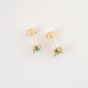 Topos Circon Azul Claro Oro Amarillo 18k / NA16 / M: 5 mm x 5 mm / P: 1,1 gr