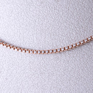 Cadena Veneciana Bicolor Diamantada ( Oro Blanco - Rosado ) 18k / ITA99 / 45 cms / P:4,8 gr