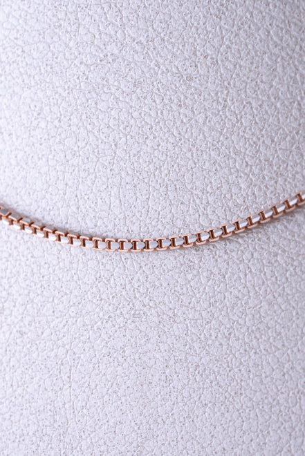 Cadena Veneciana Bicolor Diamantada ( Oro Blanco - Rosado ) 18k / ITA99 / 45 cms / P:4,8 gr