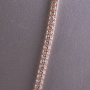 Cadena Ice Diamantado Bicolor (Oro Rosado-Blanco) 18k /ITA266/ 70 cms / 28,4 gr