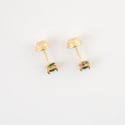 Topos Circones Verdes 18k oro amarillo / M: 4mm - Nacional