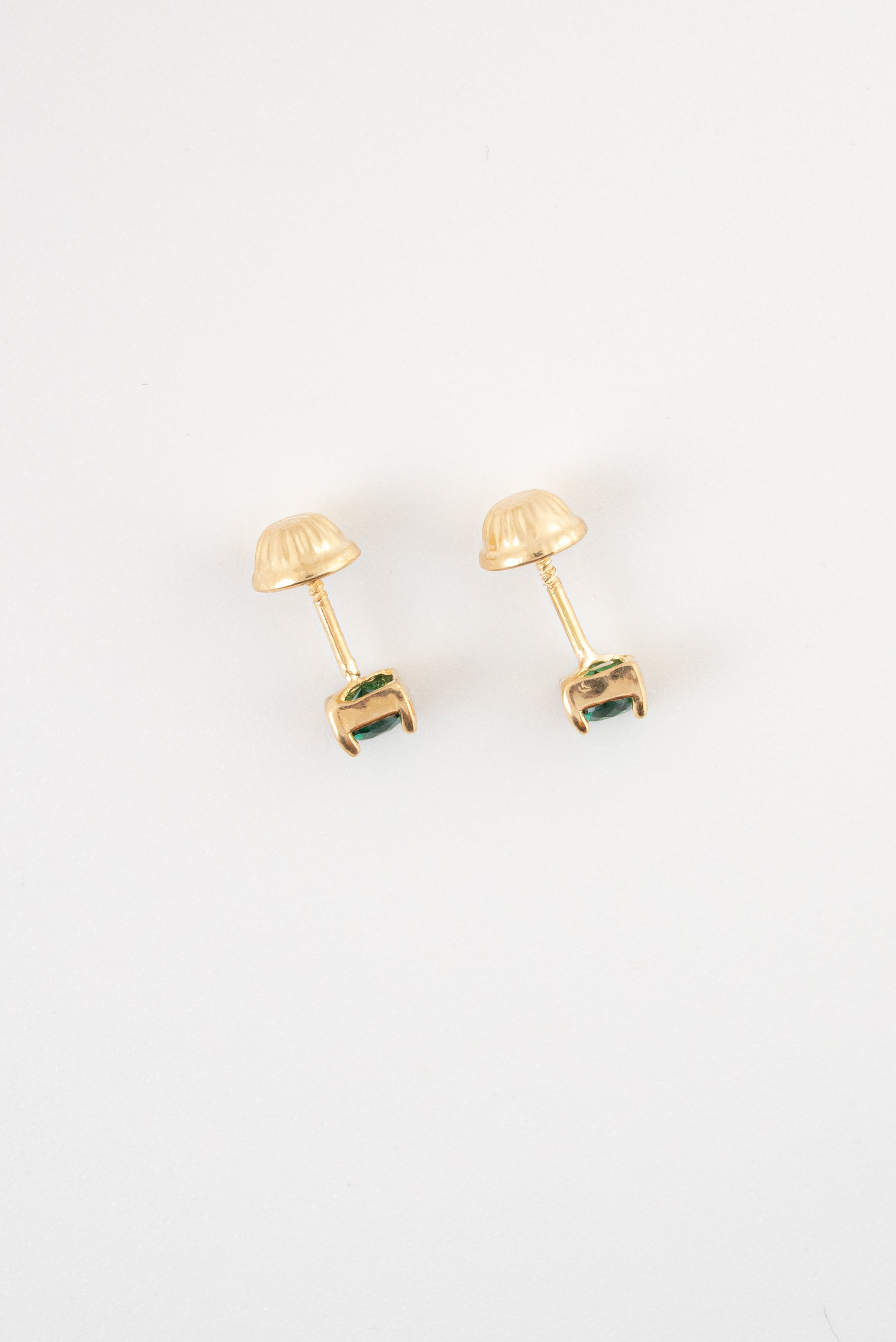 Topos Circones Verdes 18k oro amarillo / M: 4mm - Nacional
